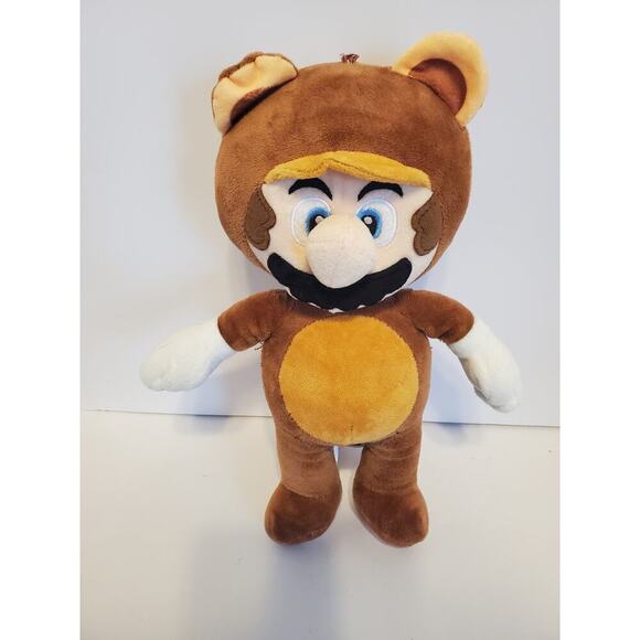 Nintendo Super Mario Set Mario Racoon 12" 2020 and Goomba 8" 2022 Plush TM - Picture 2 of 10